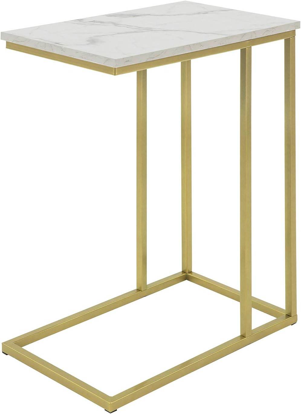 Beistelltisch | Pflegetisch mit goldenem Metallgestell | Couchtisch Sofa | FBT87-G - Palo24