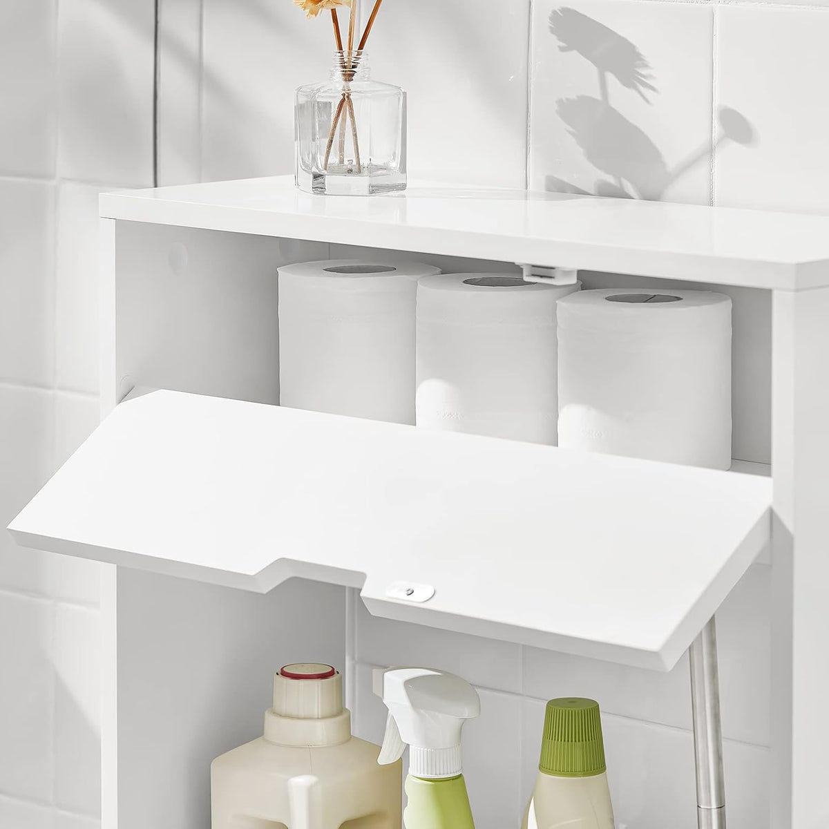 Nischenregal | Badezimmerschrank | Nischenschrank Weiss BZR48-W - Palo24