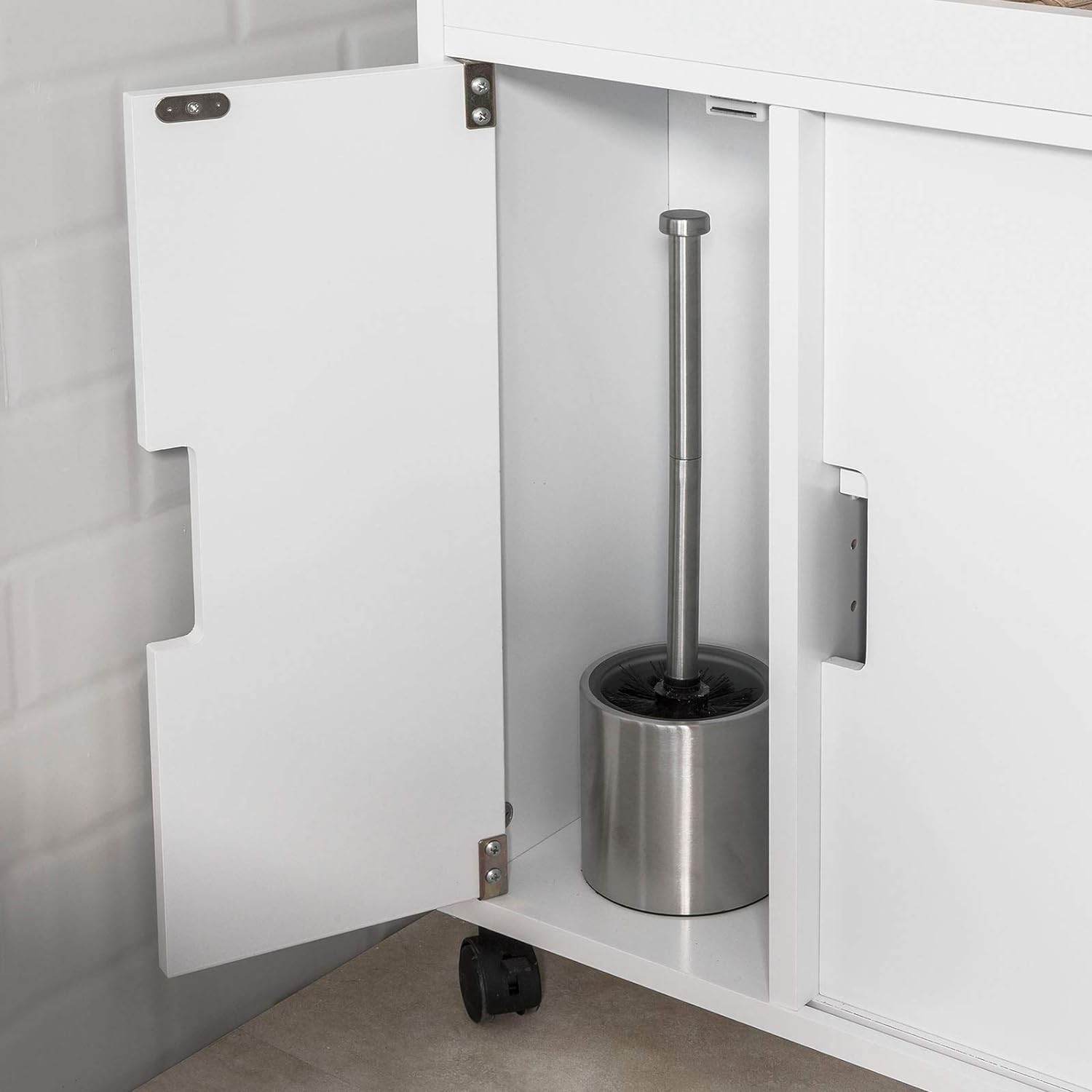 Badrollwagen | Nischenschrank | Badschrank Weiss BZR02-W - Palo24