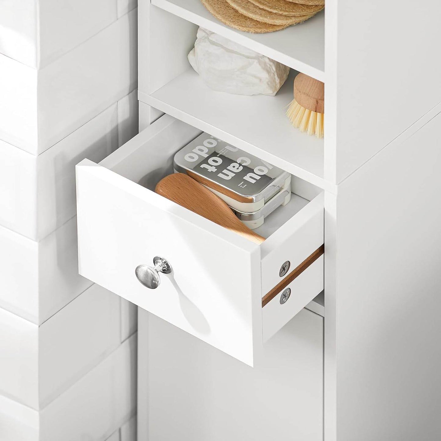 Bad Hochschrank | Badschrank | Badregal Weiss BZR34-W - Palo24