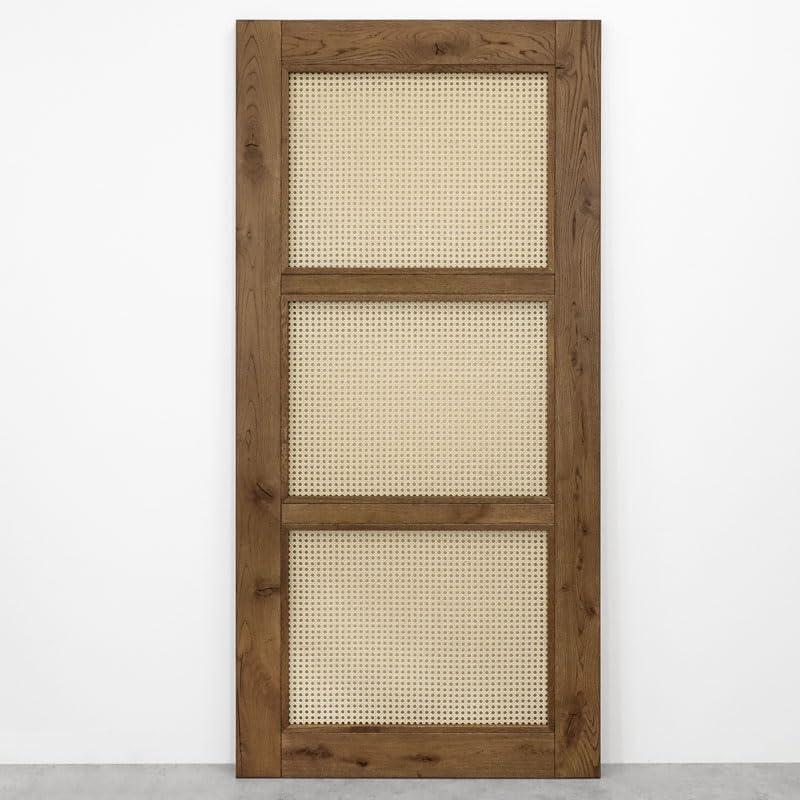 Schiebetür im rustikalen Stil mit Rattan ALTEA 100x210 Öl Braun - Palo24