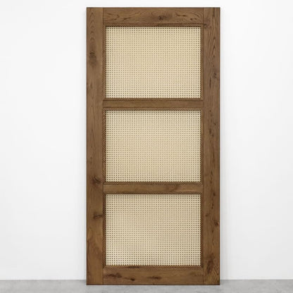 Schiebetür im rustikalen Stil mit Rattan ALTEA 100x210 Öl Braun - Palo24