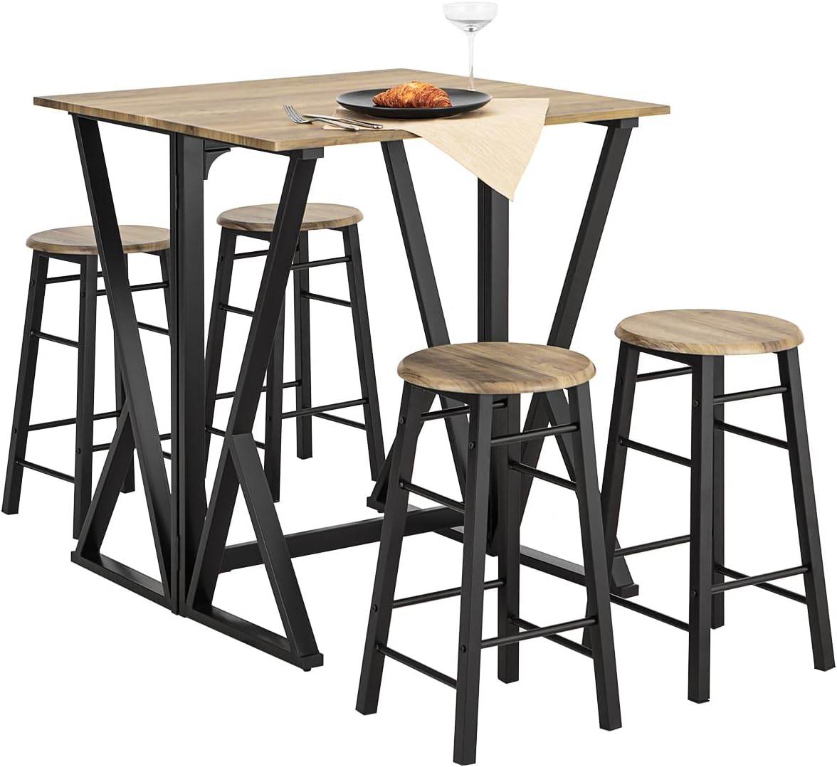 Esstisch mit 4 Stühlen | Klapptisch | 5-teilig Essgruppe | OGT24-N - Palo24