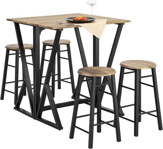 Esstisch mit 4 Stühlen | Klapptisch | 5-teilig Essgruppe | OGT24-N - Palo24