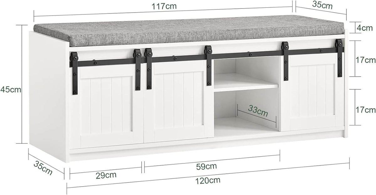 Garderobenbank | Sitzbank | Dielenbank | Schuhbank | FSR133-W - Palo24