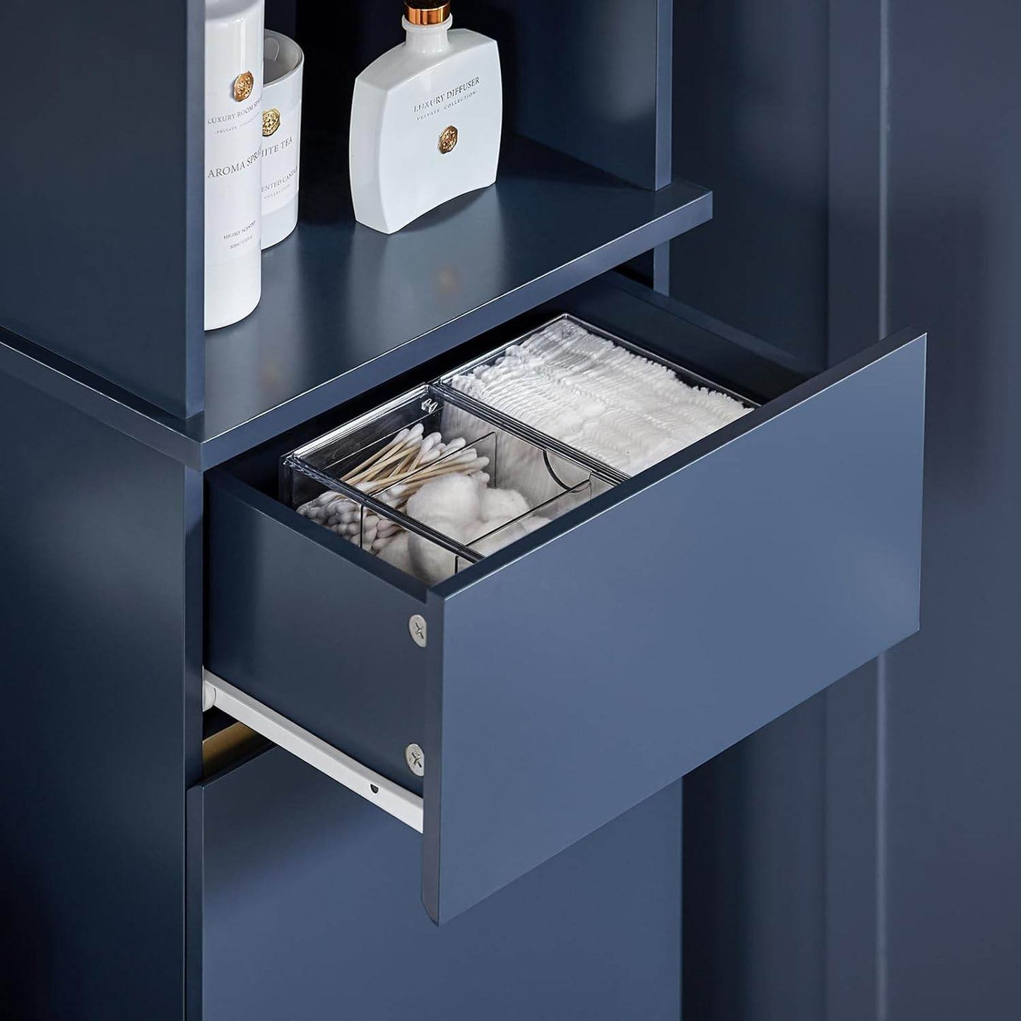 Hochschrank | Badschrank | Badregal | Blau | BZR112-B - Palo24