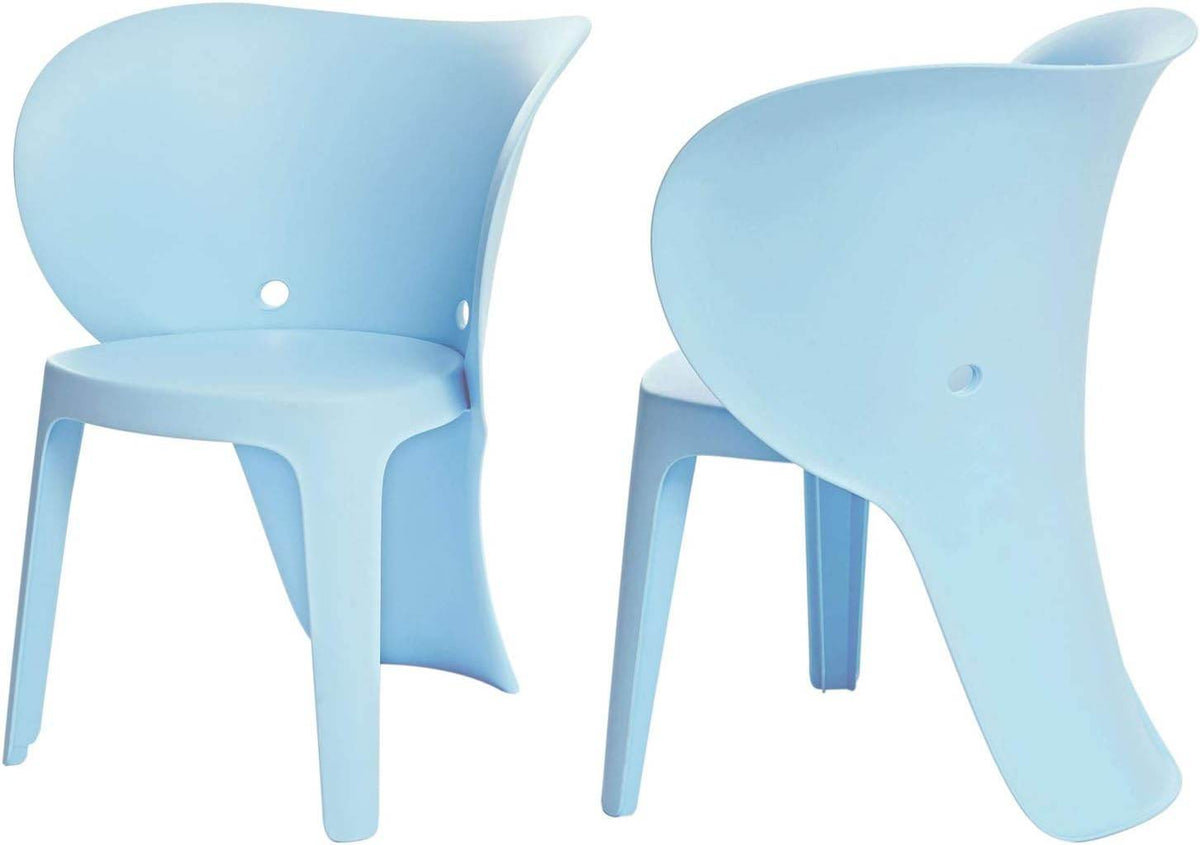 Kinderstuhl mit Lehne | Stühlchen | Sitzhöhe 32cm | Elefant Blau | KMB12-Bx2 - Palo24