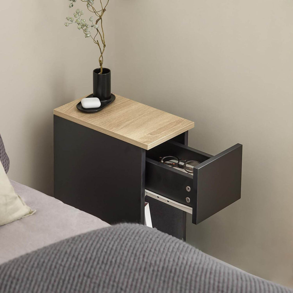 Nachttisch mit Schublade | Couchtisch | Sofatisch | Beistelltisch | FBT111-SCH - Palo24