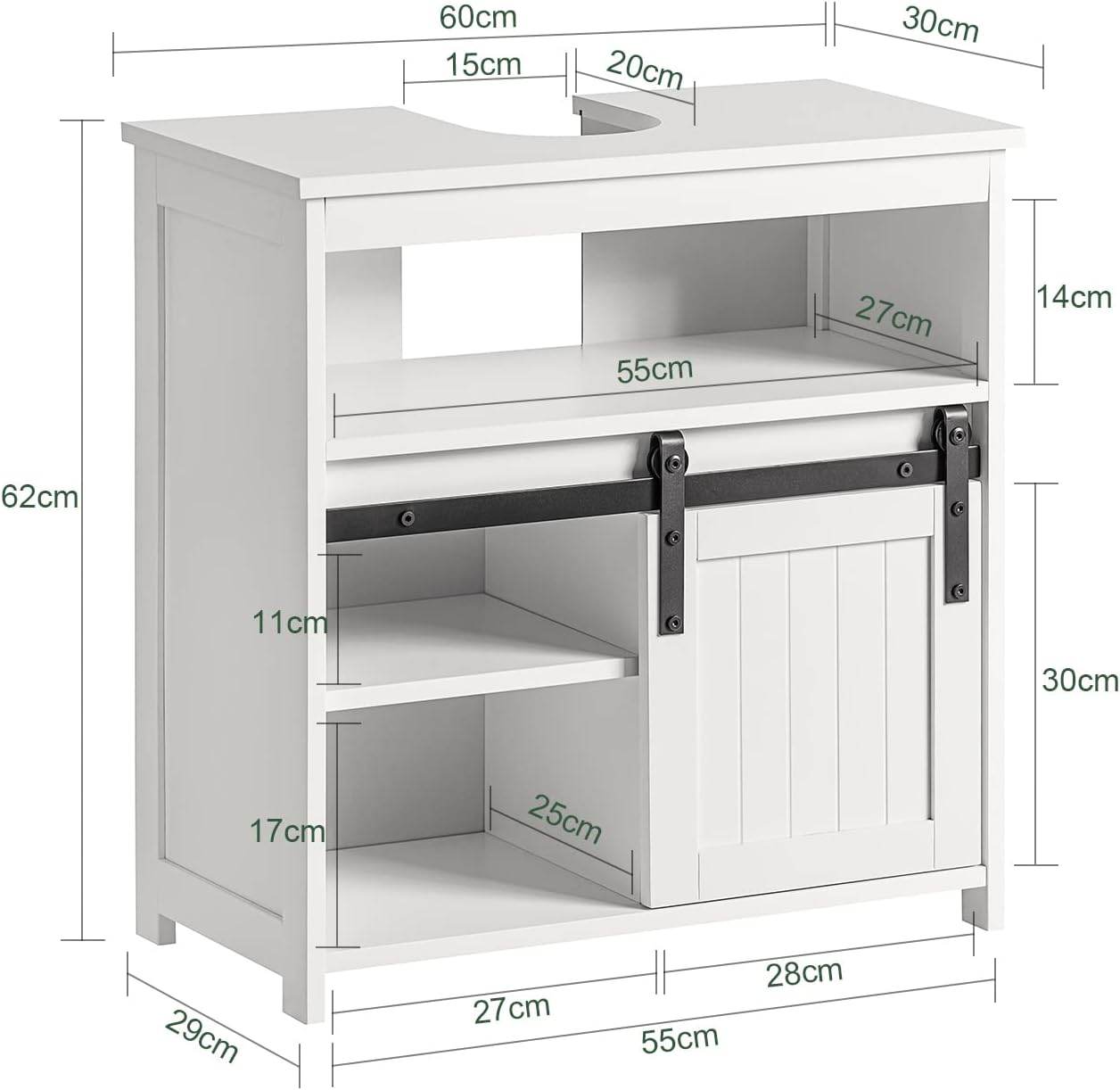 Waschbeckenunterschrank | Badschrank | Waschtisch Weiss BZR61-W - Palo24