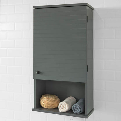 Hängeschrank Bad | Wandschrank | Medizinschrank | Dunkelgrau | BZR25-DG - Palo24