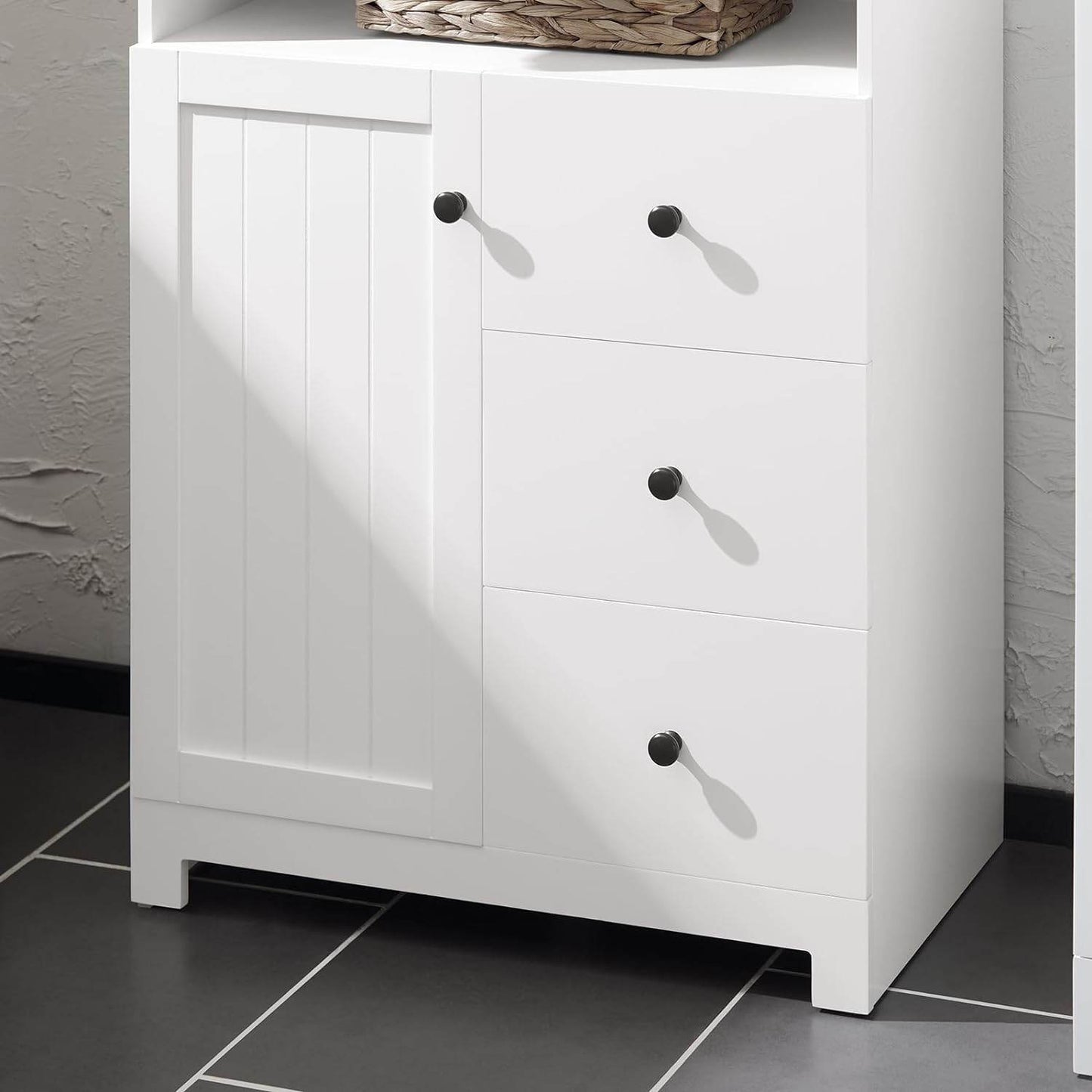 Badkommode | Badzimmerschrank | Flurschrank | Weiss BZR107-W - Palo24