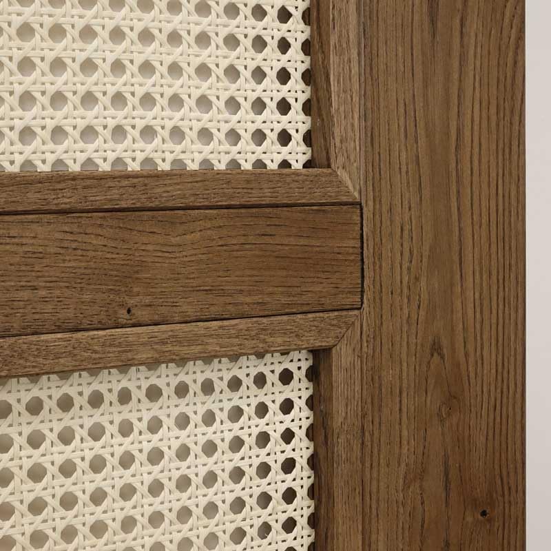 Schiebetür im rustikalen Stil mit Rattan ALTEA 100x210 Öl Braun - Palo24