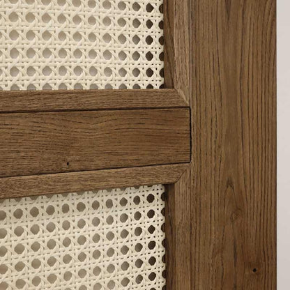 Schiebetür im rustikalen Stil mit Rattan ALTEA 100x210 Öl Braun - Palo24