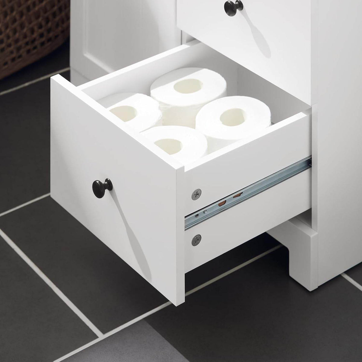 Badkommode | Badzimmerschrank | Flurschrank | Weiss BZR107-W - Palo24