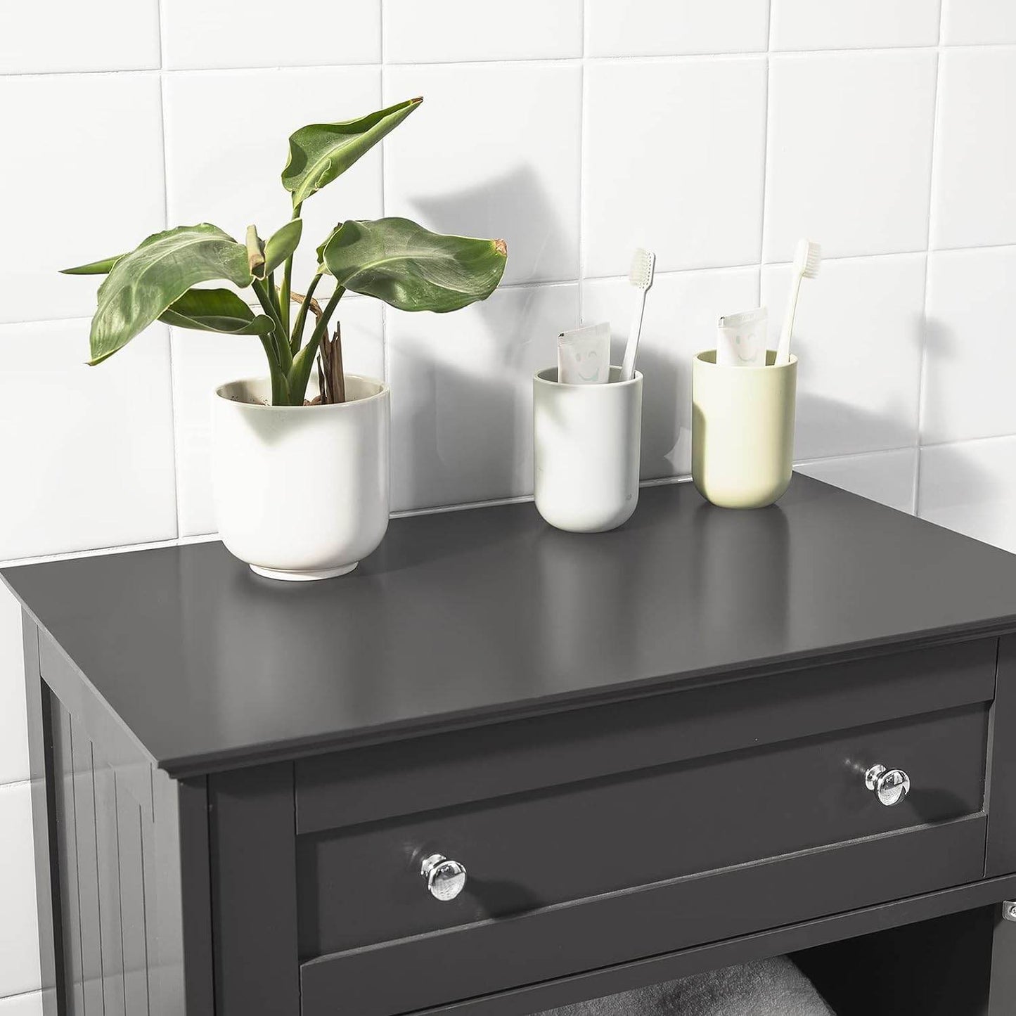 Badkommode | Badzimmerschrank | Sideboard Dunkelgrau | FRG238-DG - Palo24