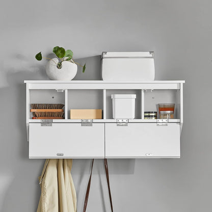 Wandgarderobe | Hängeregal | Flurgarderobe Weiss FHK24-W