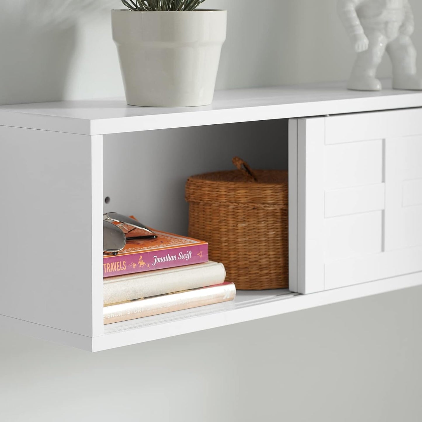 Wandgarderobe | Hängeregal | Flurgarderobe Weiss FHK18-W - Palo24