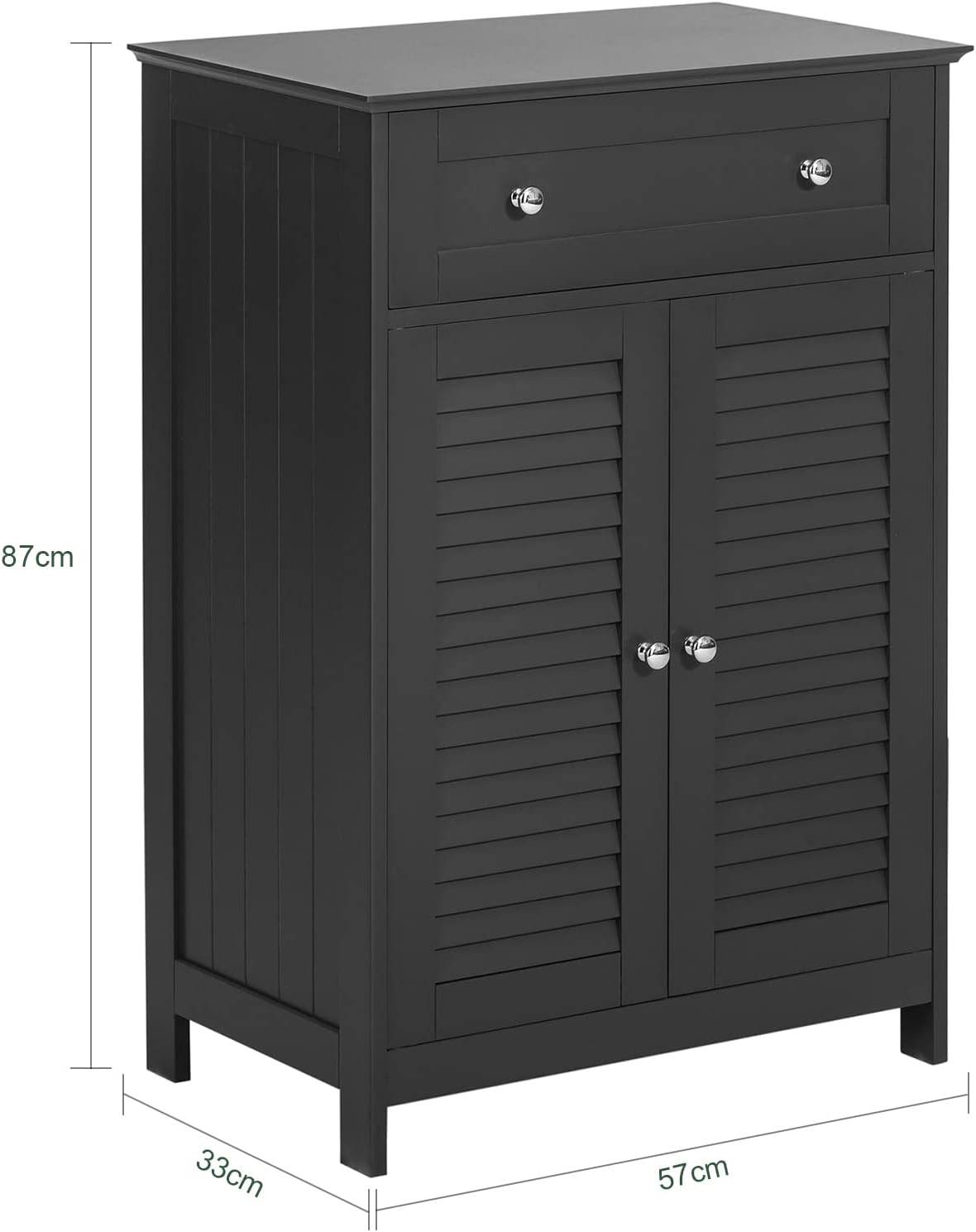 Badkommode | Badzimmerschrank | Sideboard Dunkelgrau | FRG238-DG - Palo24