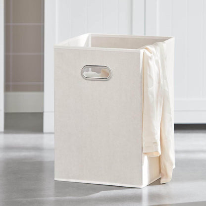 Wäscheschrank mit 2 Wäschesäcke | Wäschesammler | Wäschekorb Weiss BZR33-W - Palo24