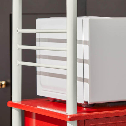 Mikrowellenschrank | Küchenschrank | Mehrzweckschrank Rot | FRG12-R - Palo24