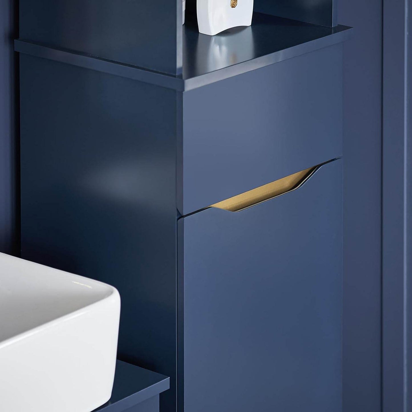 Hochschrank | Badschrank | Badregal | Blau | BZR112-B - Palo24