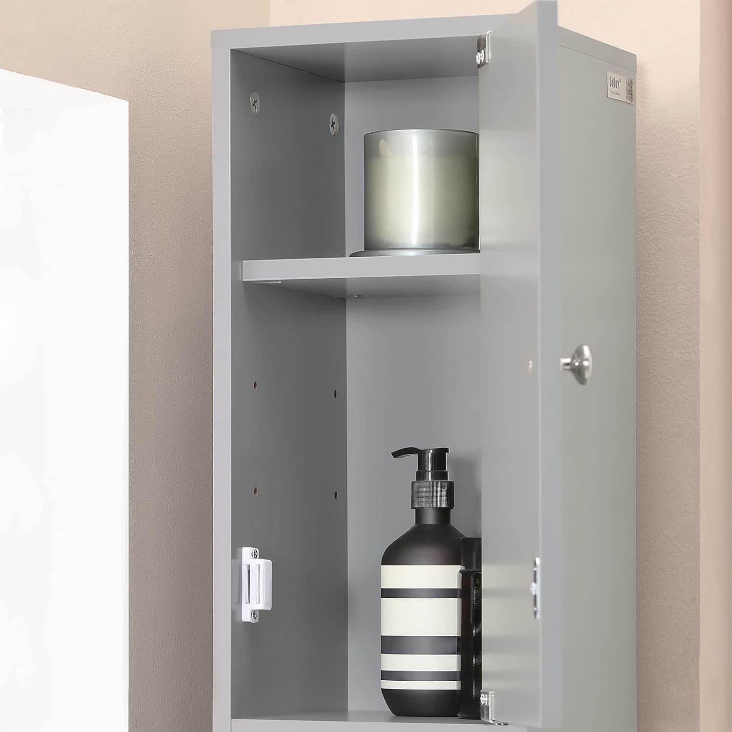 Bad Hochschrank | Badschrank | Badregal Hellgrau | BZR34-HG - Palo24