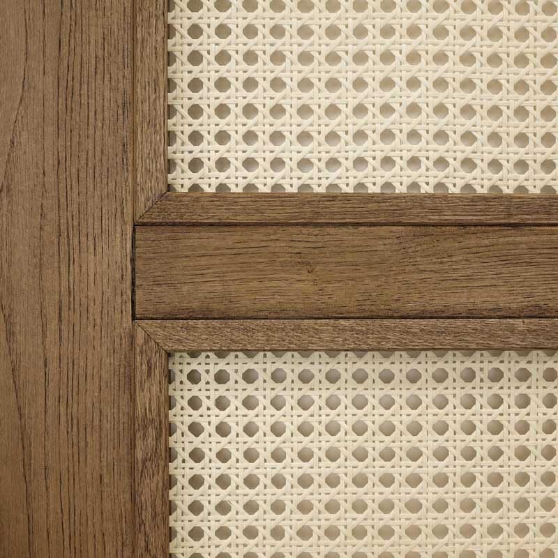 Schiebetür im rustikalen Stil mit Rattan ALTEA 100x210 Öl Braun - Palo24