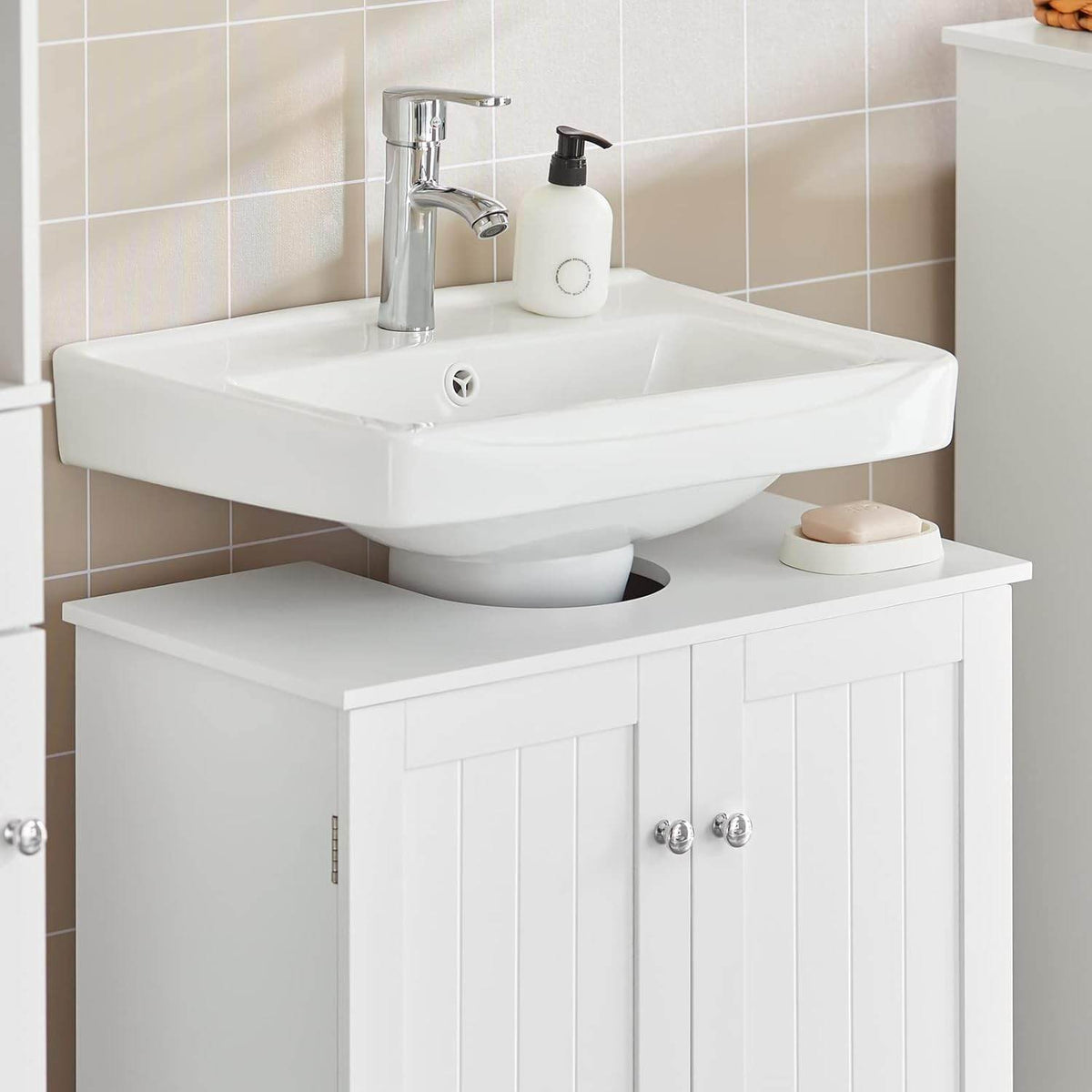 Waschbeckenunterschrank | Badezimmerschrank Weiss Badmöbel | BZR18-II-W - Palo24