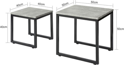 2 Satztische | Sofatisch | Couchtisch grau | FBT42-HG - Palo24