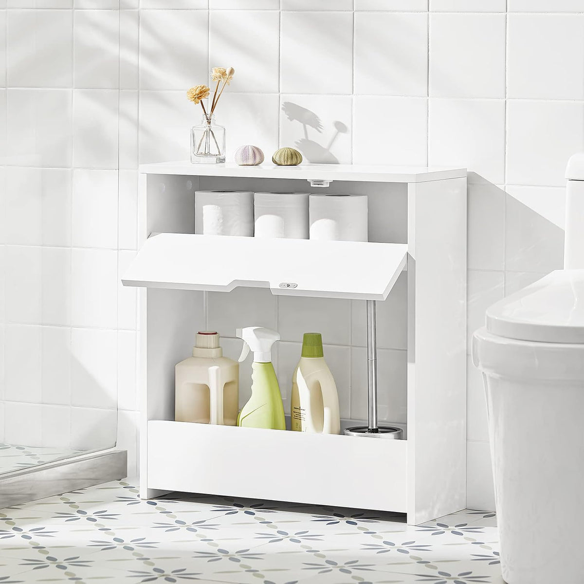 Nischenregal | Badezimmerschrank | Nischenschrank Weiss BZR48-W - Palo24