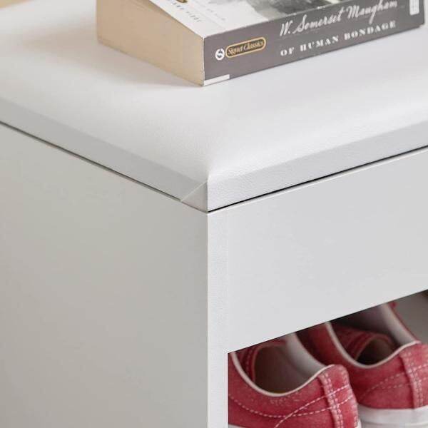 Schuhbank mit Sitzfläche | Schuhregal Weiss - Palo24