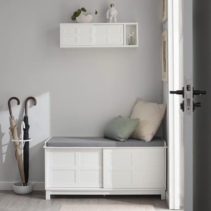 Wandgarderobe | Hängeregal | Flurgarderobe Weiss FHK18-W - Palo24