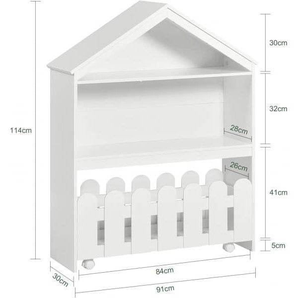 Kinderregal | 2-Teilig Aufbewahrungsregal Für Kinder | Bücherregal | Weiss - Palo24