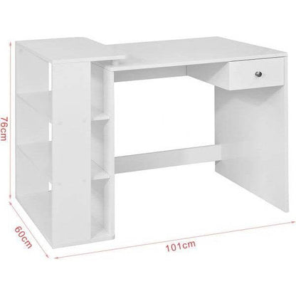 Schreibtisch Weiss | Bürotisch mit Regal | Computertisch - Palo24