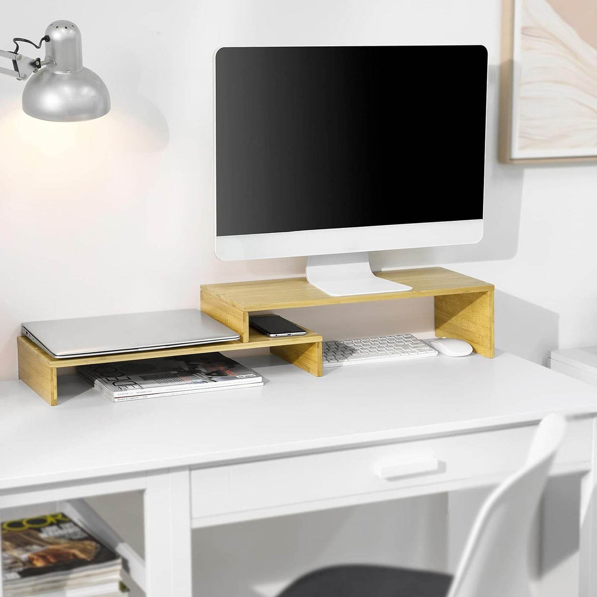 Design Monitorerhöhung für 2 Monitore | Monitorständer | BBF07-N - Palo24