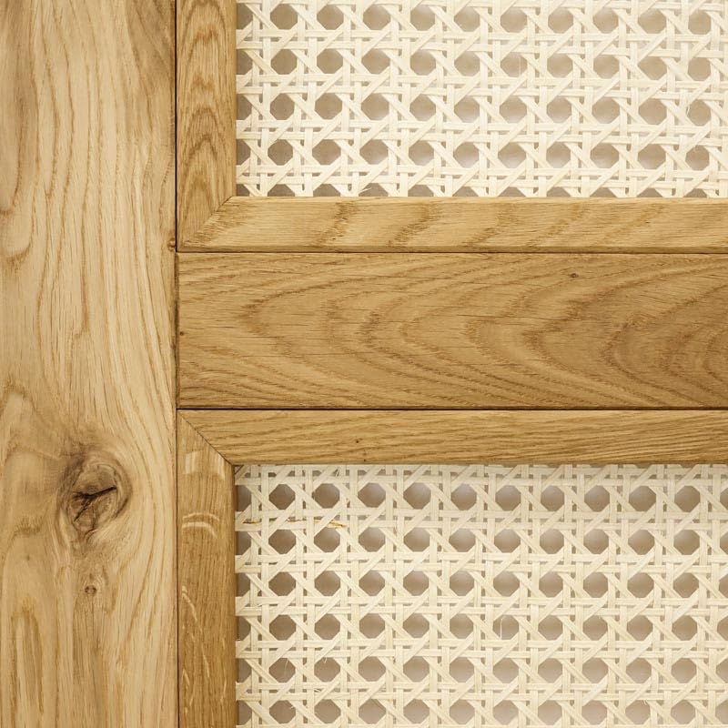 Schiebetür im rustikalen Stil mit Rattan ALTEA 100x210 Naturöl - Palo24