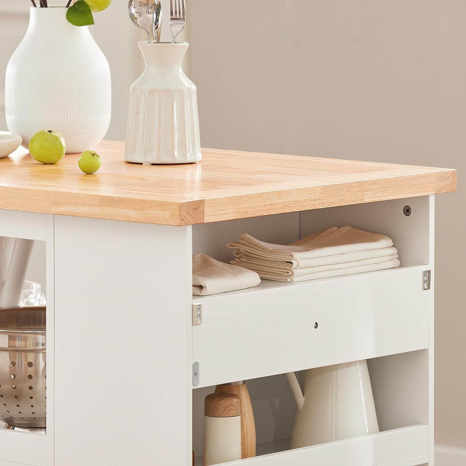 Desig Kücheninsel | Küchenwagen | Küchenschrank | Sideboard auf Rollen | FKW97-WN - Palo24