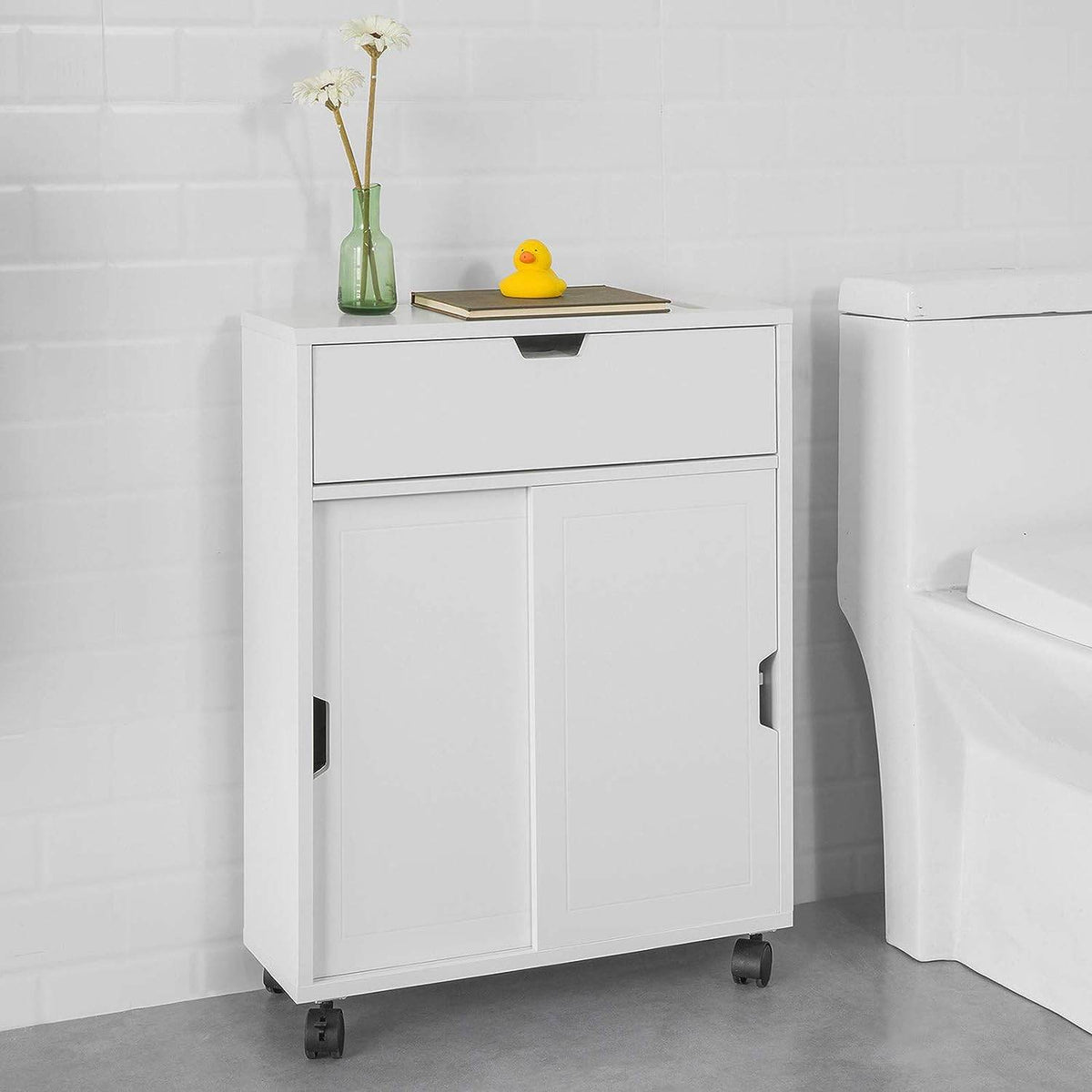 Badrollwagen | Nischenregal | Badschrank Weiss BZR31-W - Palo24