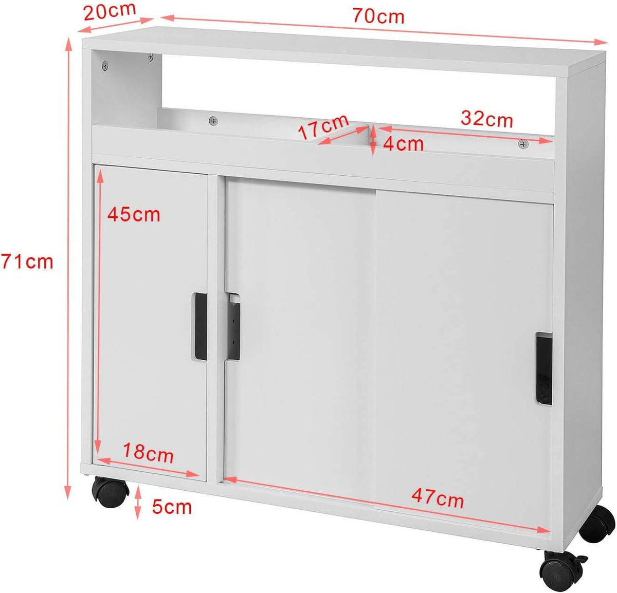 Badrollwagen | Nischenschrank | Badschrank Weiss BZR02-W - Palo24
