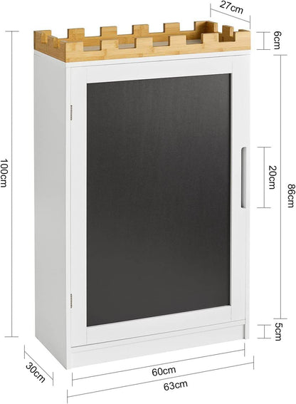 Kinderregal mit Tafel | Aufbewahrungsschrank | Kinderzimmer | KMB43-W - Palo24