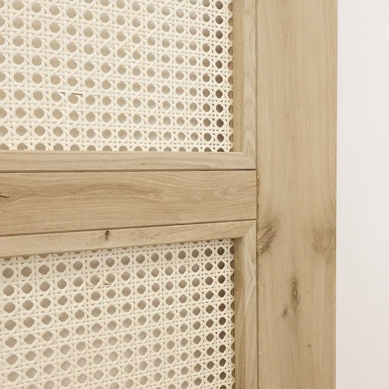 Schiebetür im rustikalen Stil mit Rattan ALTEA 100x210 Rohholz - Palo24