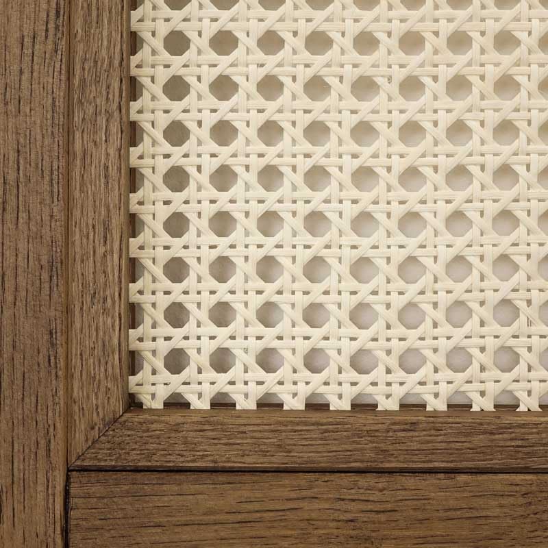 Schiebetür im rustikalen Stil mit Rattan ALTEA 100x210 Öl Braun - Palo24