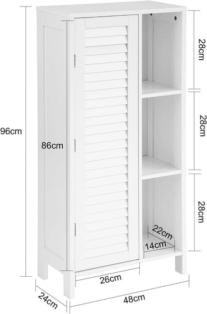 Badkommode | Badzimmerschrank | Flurschrank Weiss BZR39-W - Palo24