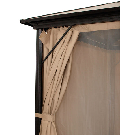 Pavillon MONTREAL 3x3 Meter, Aluminium schwarz, Dach aus PC-Kunststoff