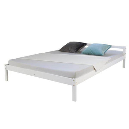 Holzbett Doppelbett Futonbett 140x200 weiss Kiefer Massivholz - Palo24