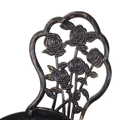 Gartenmöbel 3 tlg. Gartenset Sitzgruppe Tisch Stuhl Metall Bronze - Palo24
