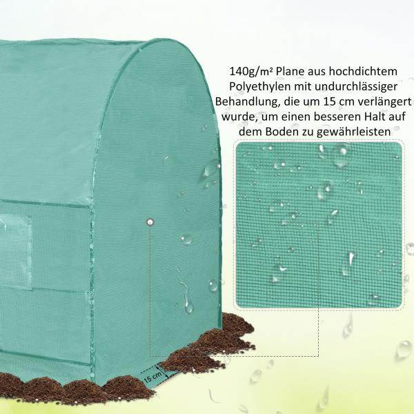 Foliengewächshaus Tomatengewächshaus Treibhaus Frühbeet - Palo24