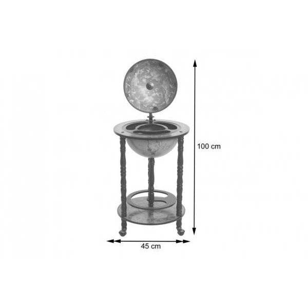 Globusbar Minibar Hausbar Weinregal, Weltkugel Ø 33cm rollbar - Palo24
