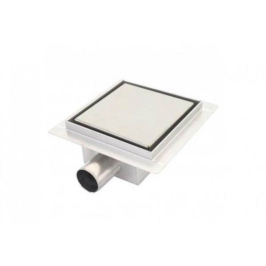 Duschablauf HWC-D95a, Bodenablauf Abflussrinne Bad, Edelstahl Siphon ~ 20x20cm - Palo24