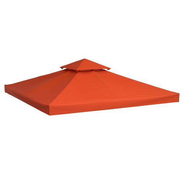 Ersatzdach Pavillondach für Metallpavillon Polyester 3x3m Rostrot - Palo24
